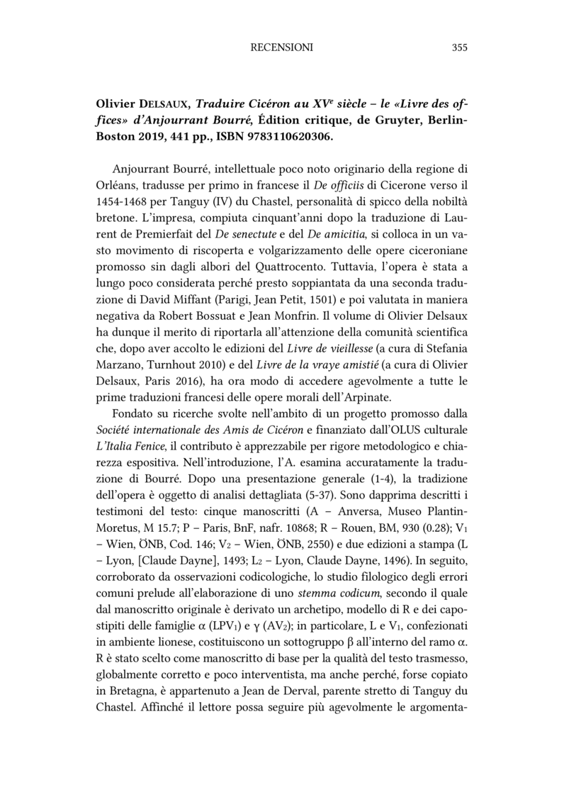 Open gallery for Traduire Cicéron au XVe siècle. Le "Livre des offices" d'Anjourrant Bourré