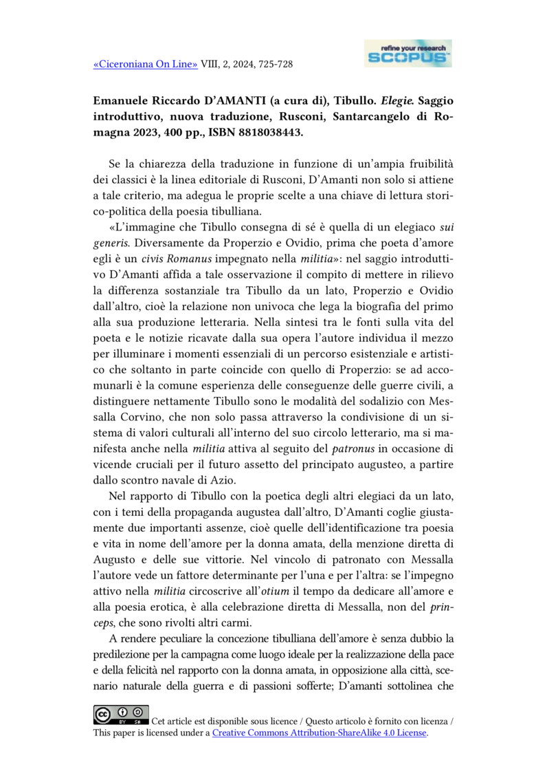 Open gallery for Tibullo, Elegie