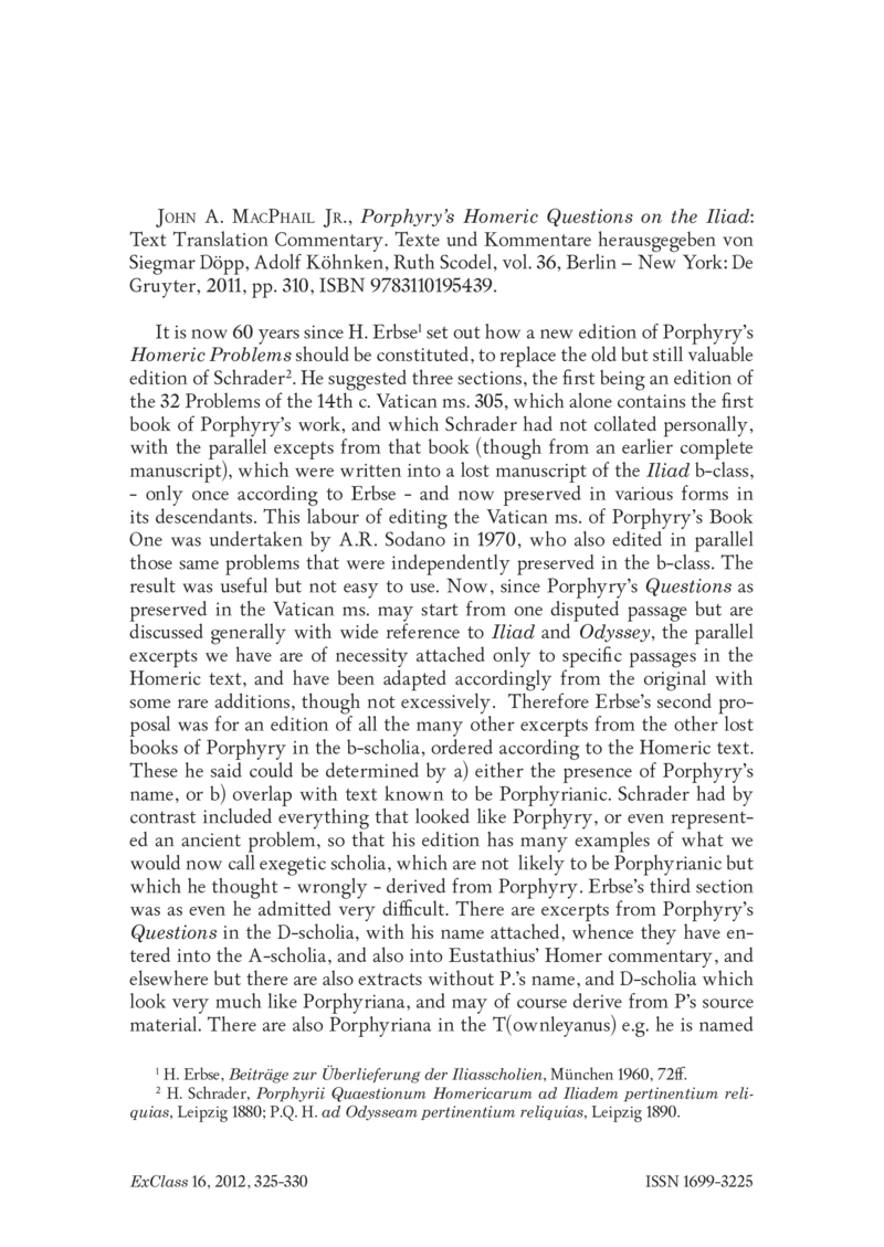 Open gallery for Porphyry’s "Homeric Questions" on the "Iliad"