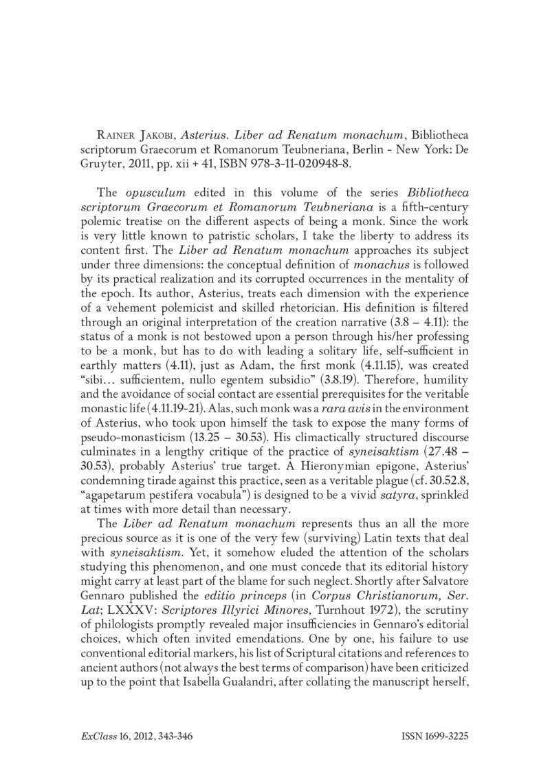 Open gallery for Asterius, Liber ad Renatum monachum