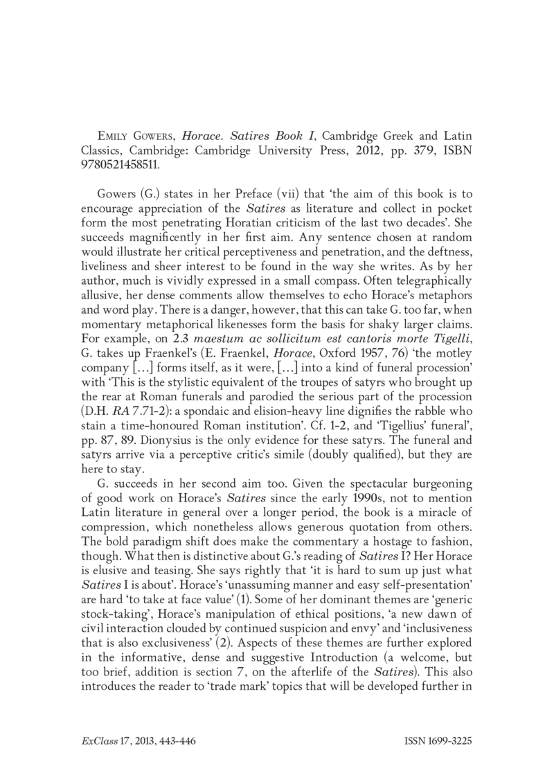 Open gallery for Horace, Satires Book I