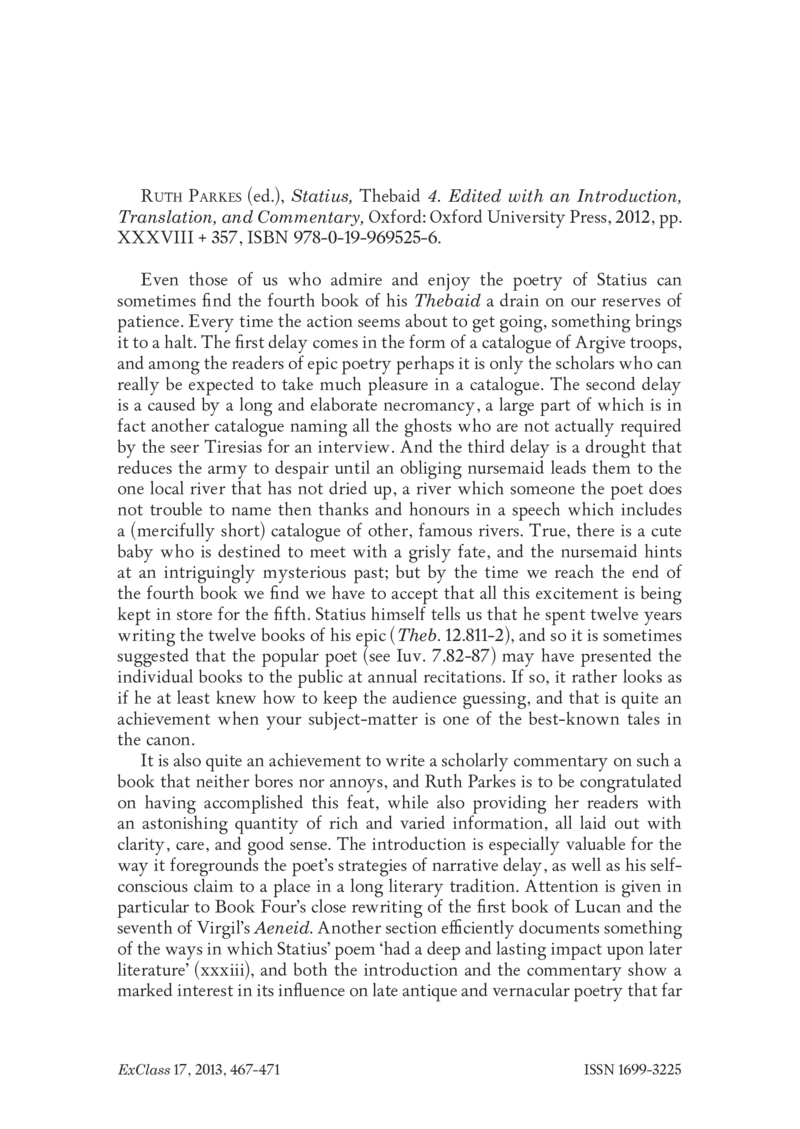 Open gallery for Statius, Thebaid 4