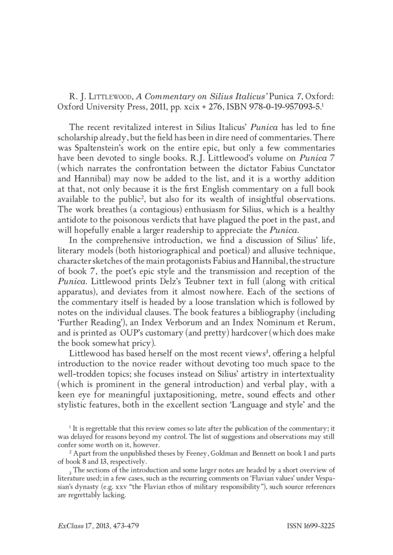 Open gallery for A Commentary on Silius Italicus’ "Punica 7"