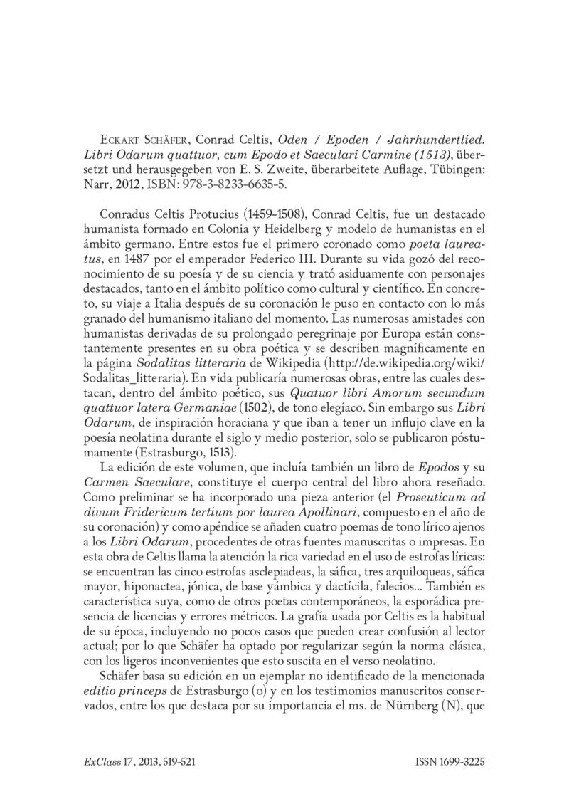 Open gallery for Conrad Celtis, Oden/Epoden/Jahrhundertlied