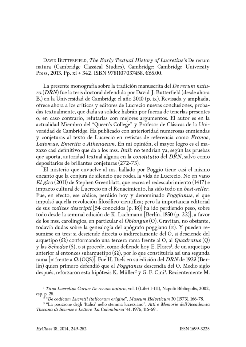 Open gallery for The Early Textual History of Lucretius’s "De rerum natura"