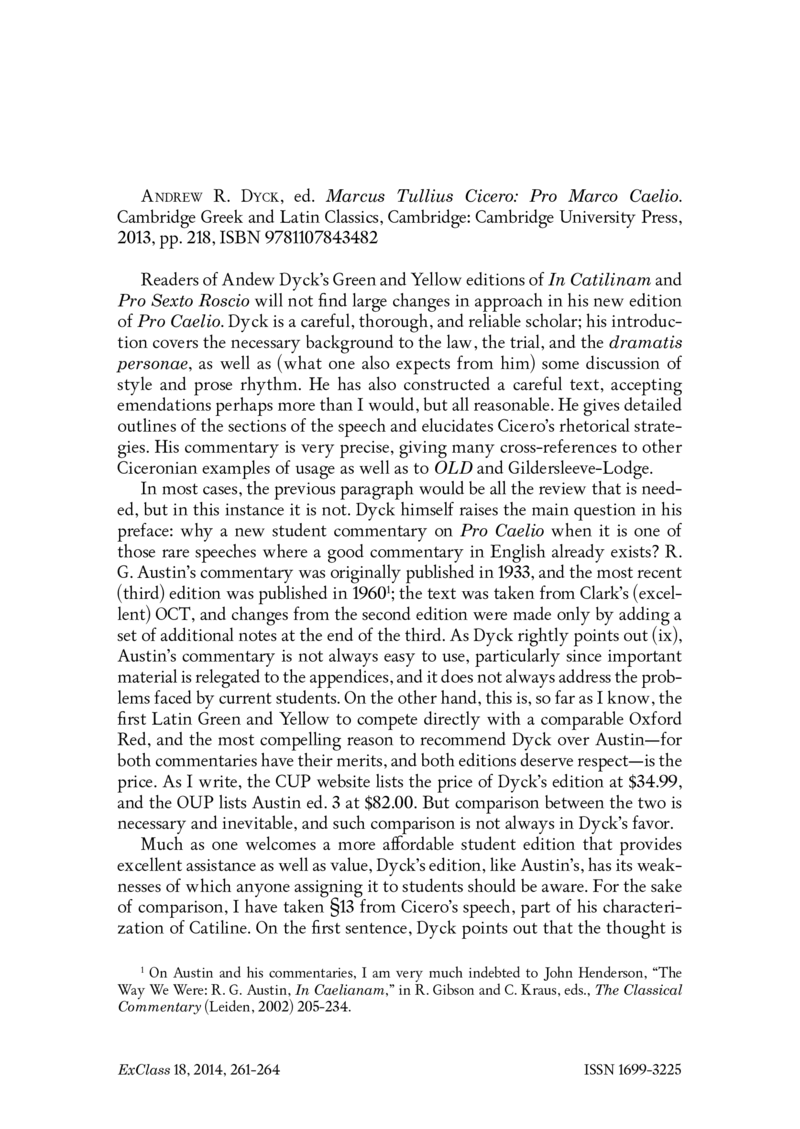 Open gallery for Cicero, Pro Marco Caelio