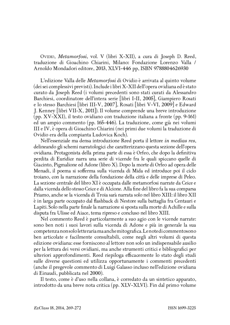 Open gallery for Ovidio, Metamorfosi, Volume V, Libri X-XII