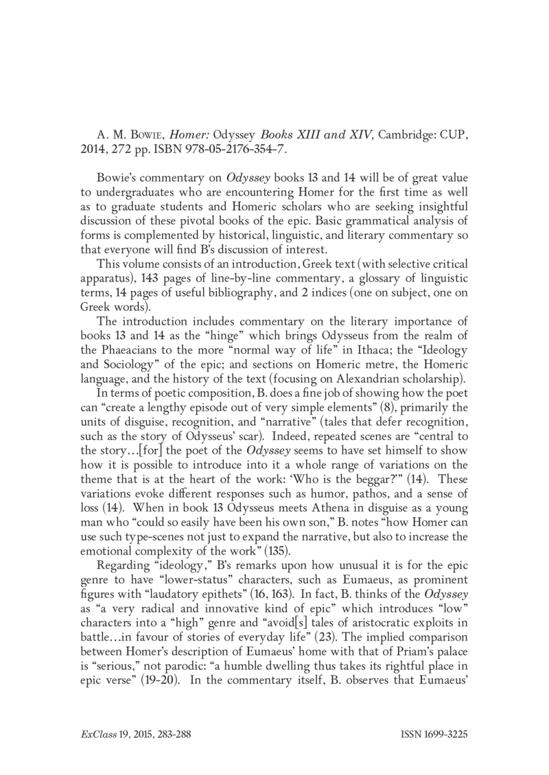 Open gallery for Homer, Odyssey Books XIII and XIV