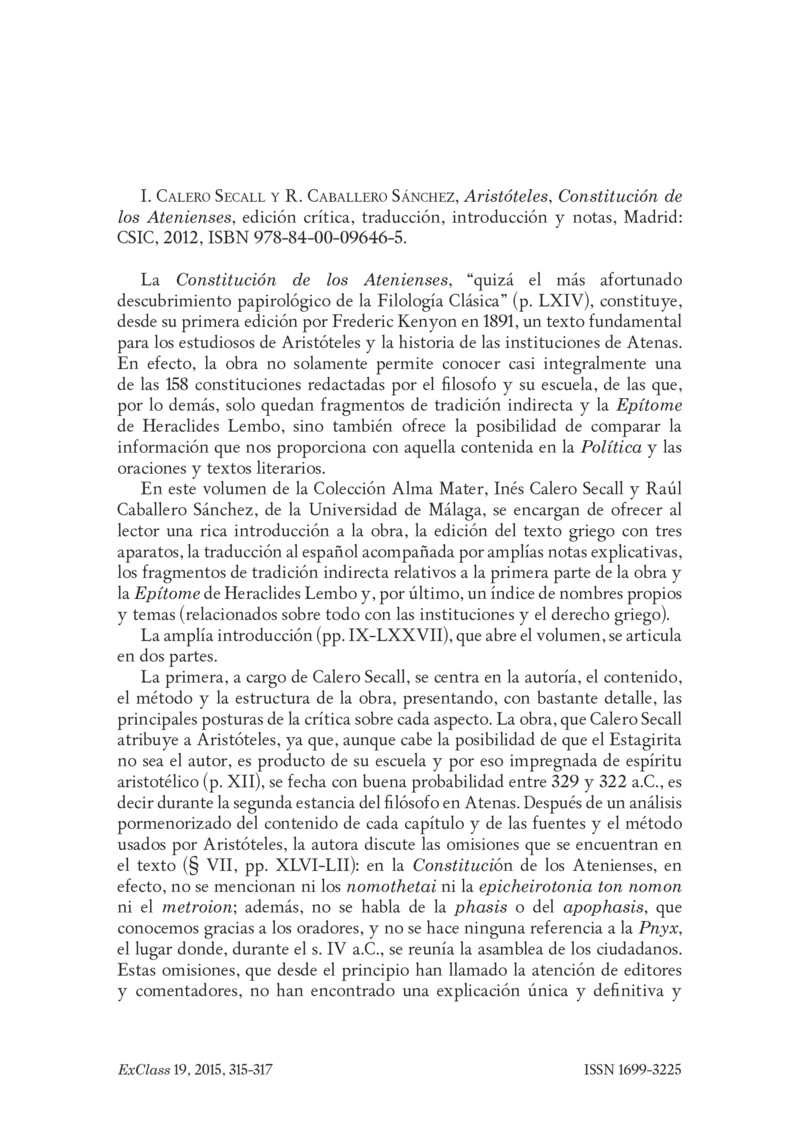 Open gallery for Aristóteles, Constitución de los Atenienses