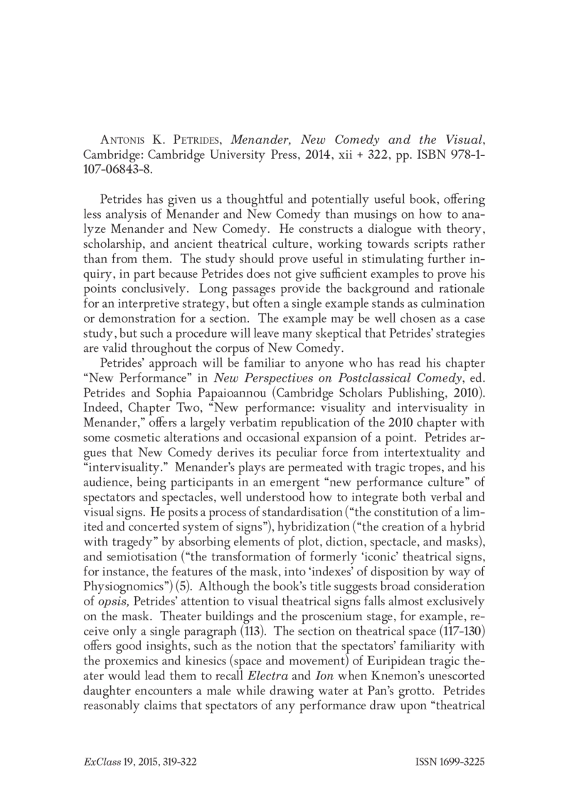 Open gallery for Menander, New Comedy and the Visual