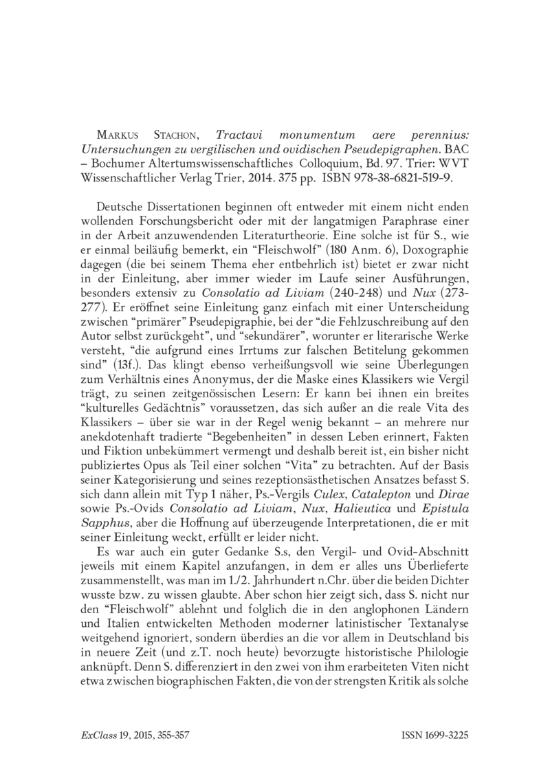 Open gallery for Tractavi monumentum aere perennius