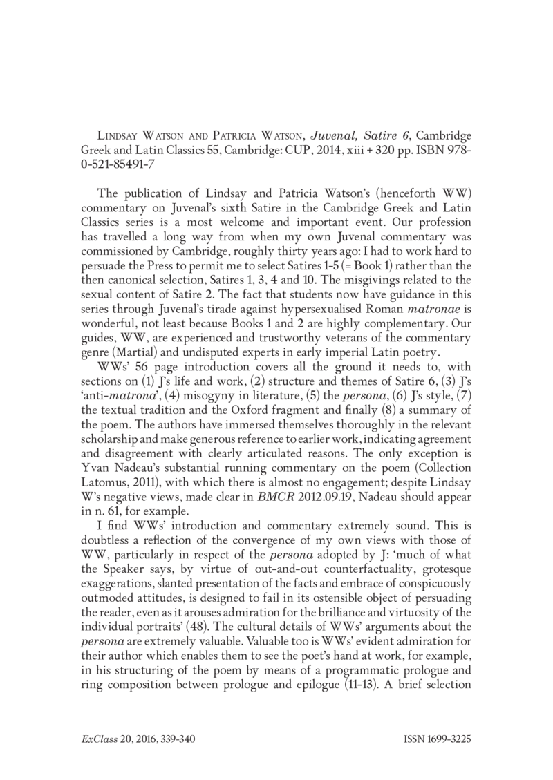 Open gallery for Juvenal, Satire 6