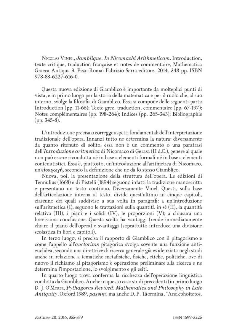 Open gallery for Jamblique, In Nicomachi Arithmeticam