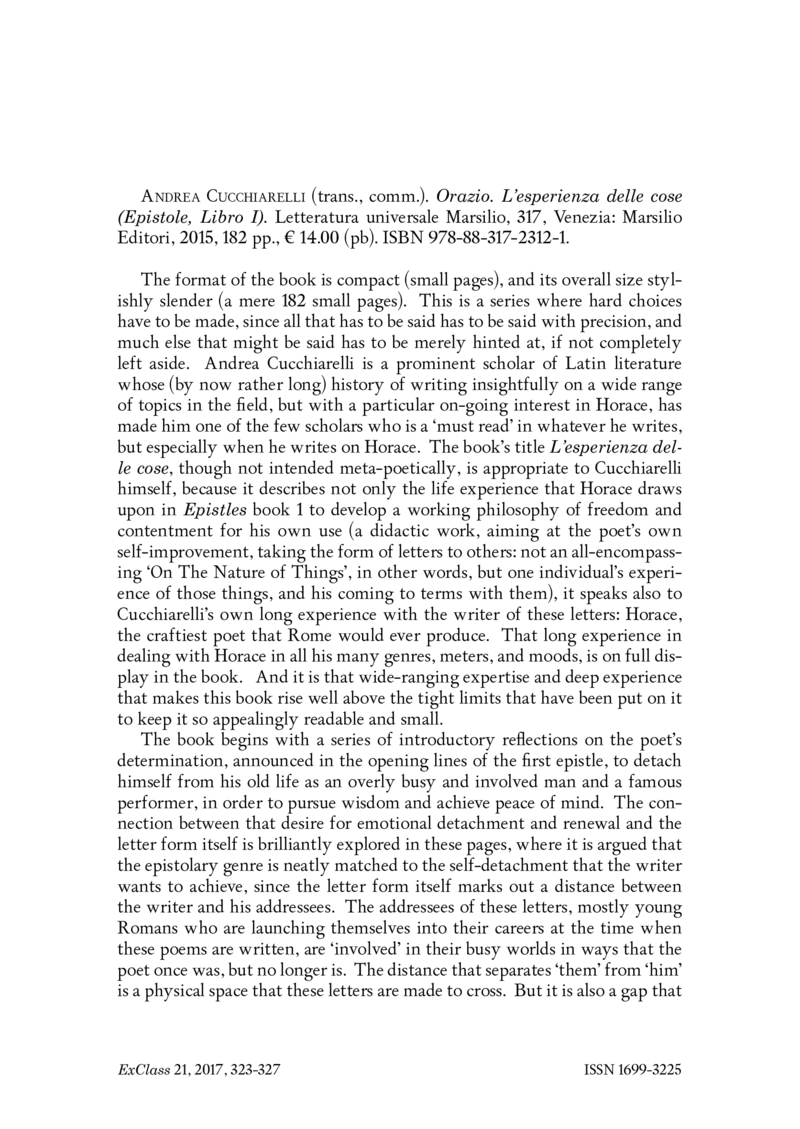 Open gallery for Orazio, L’esperienza delle cose