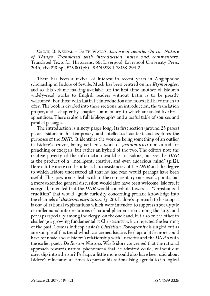 Open gallery for Isidore of Seville, On the Nature of Things