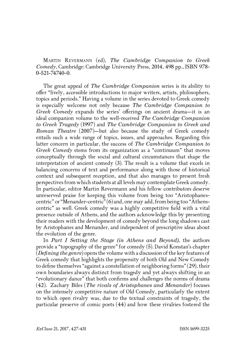 Open gallery for The Cambridge Companion to Greek Comedy