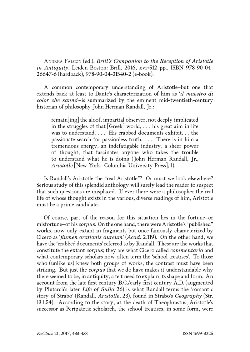 Open gallery for Brill’s Companion to the Reception of Aristotle in Antiquity