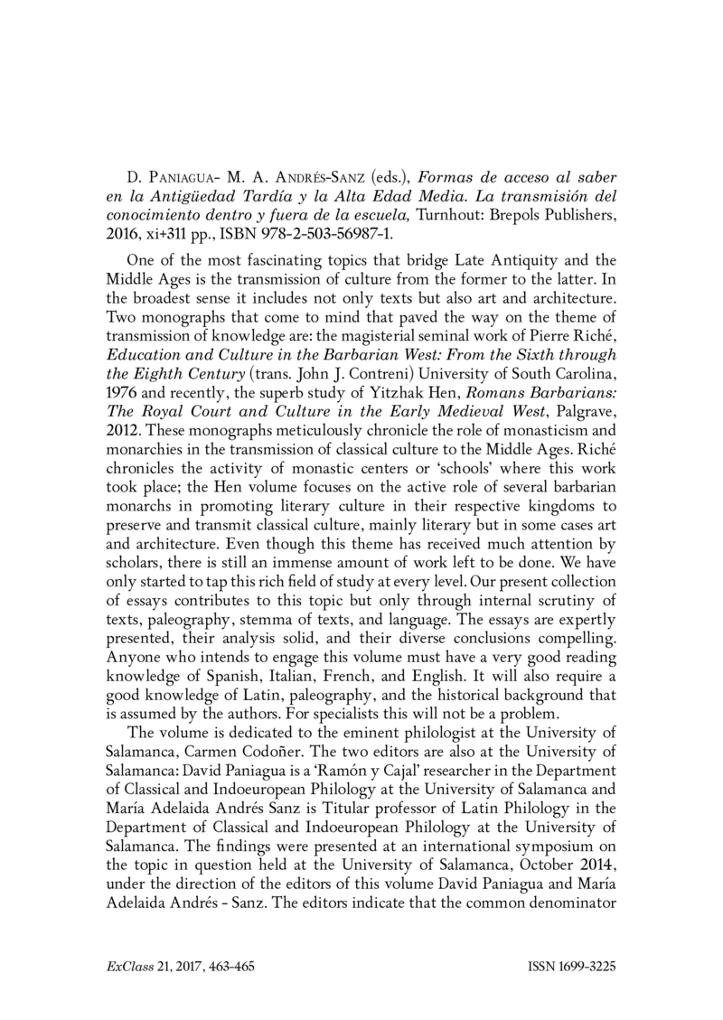 Open gallery for Formas de acceso al saber en la Antigüedad Tardía y la Alta Edad Media