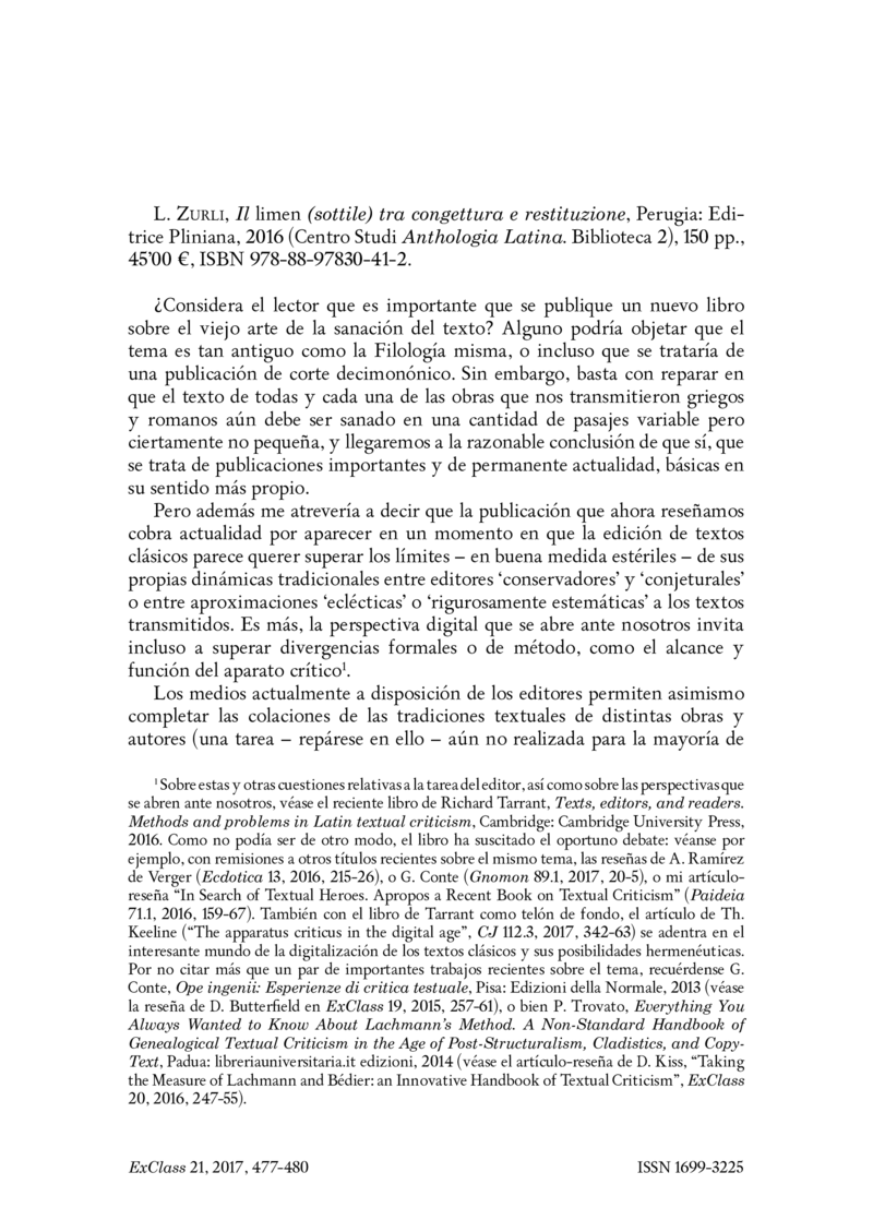 Open gallery for Il limen (sottile) tra congettura e restituzione