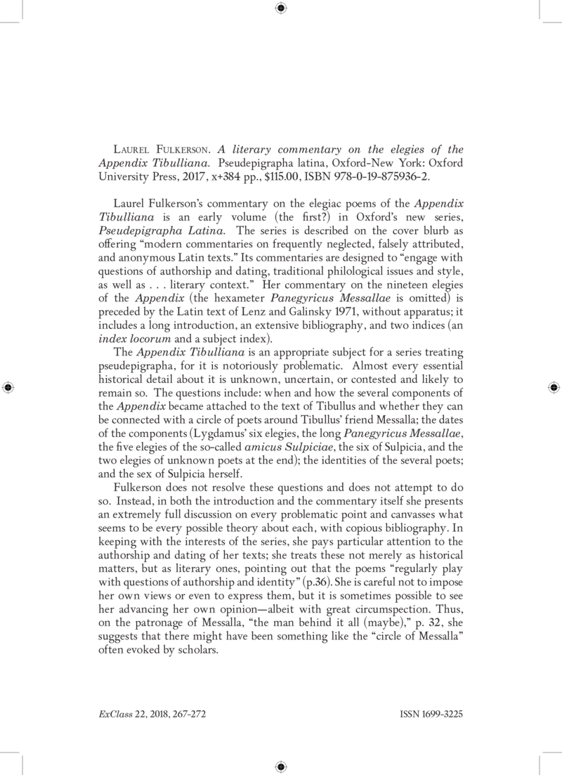 Open gallery for A Literary Commentary on the Elegies of the Appendix Tibulliana