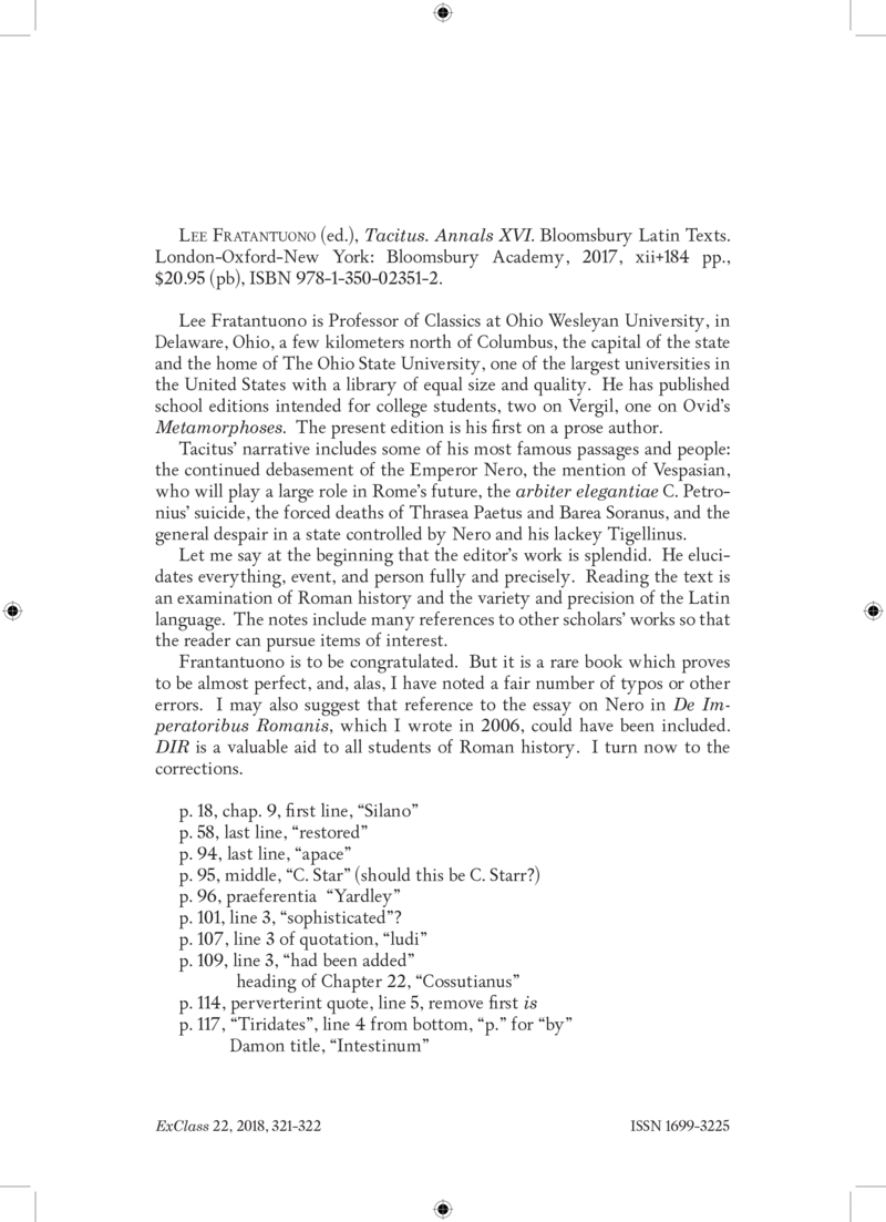 Open gallery for Tacitus, Annals XVI