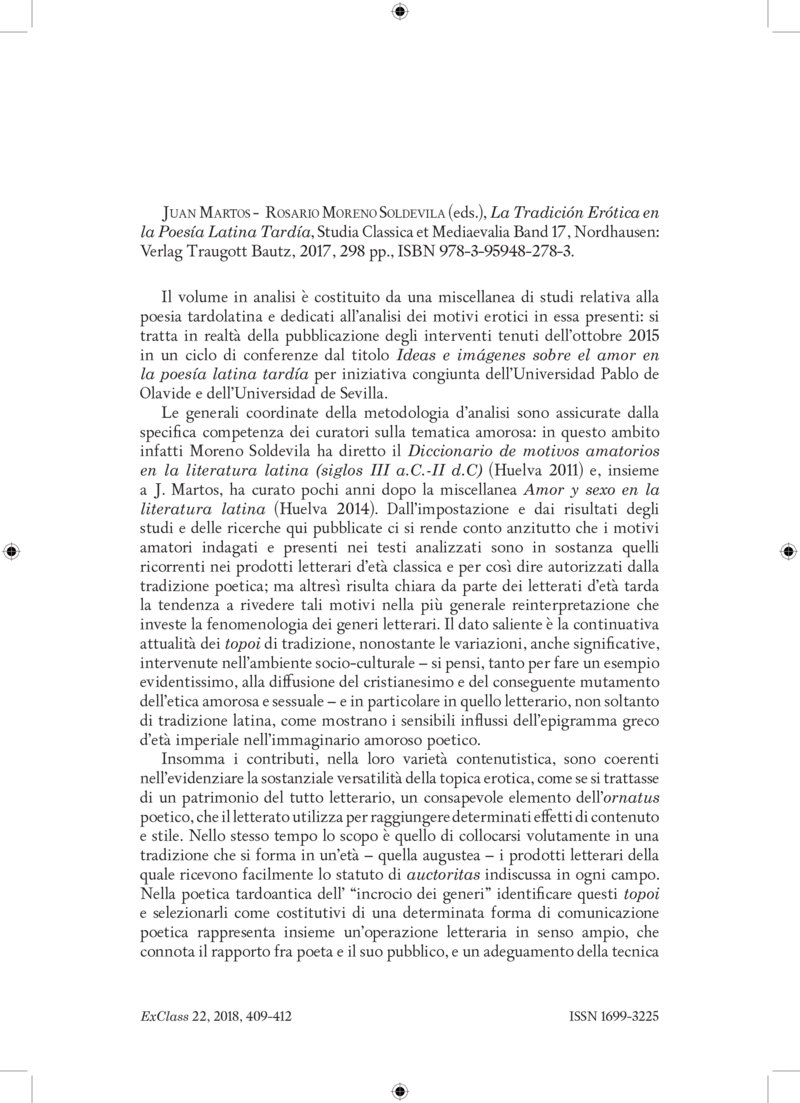Open gallery for La Tradición Erótica en la Poesía Latina Tardía