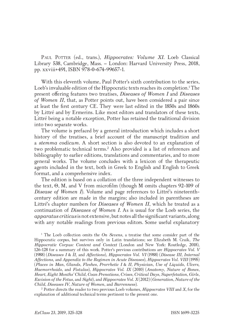 Open gallery for Hippocrates. Volume XI