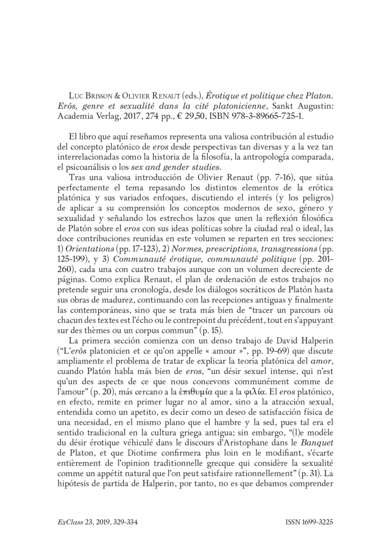 Open gallery for Érotique et politique chez Platon