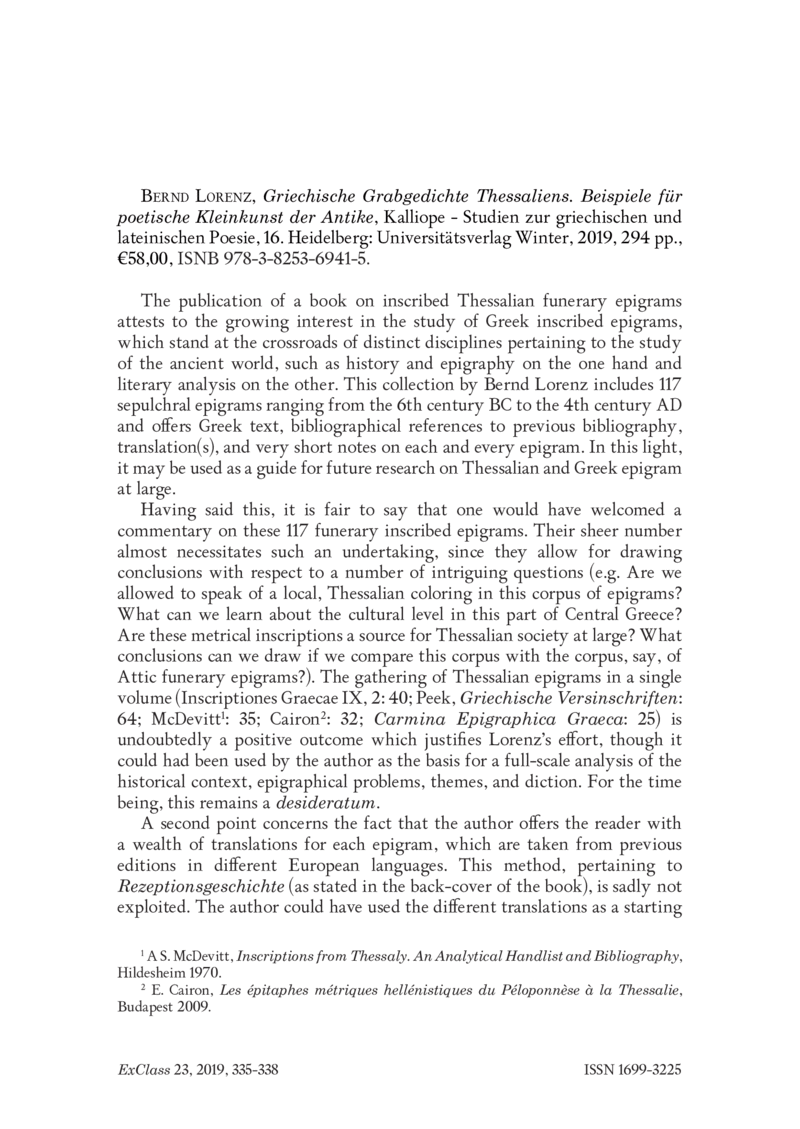 Open gallery for Griechische Grabgedichte Thessaliens