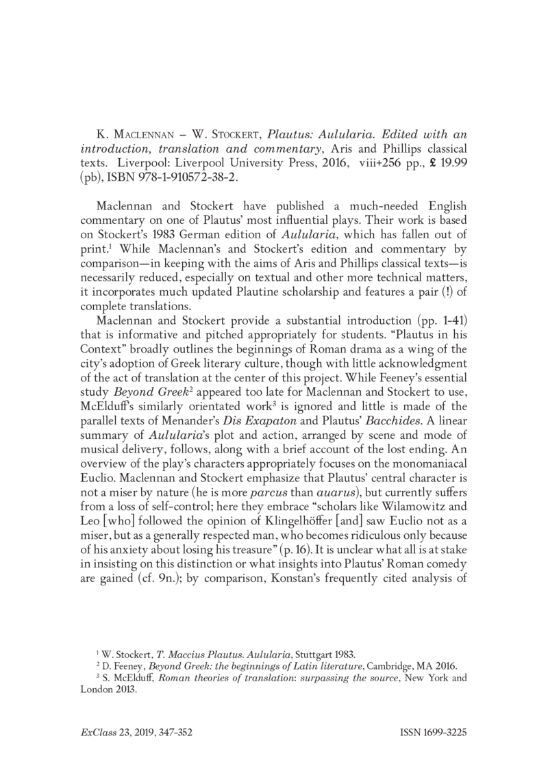 Open gallery for Plautus, Aulularia