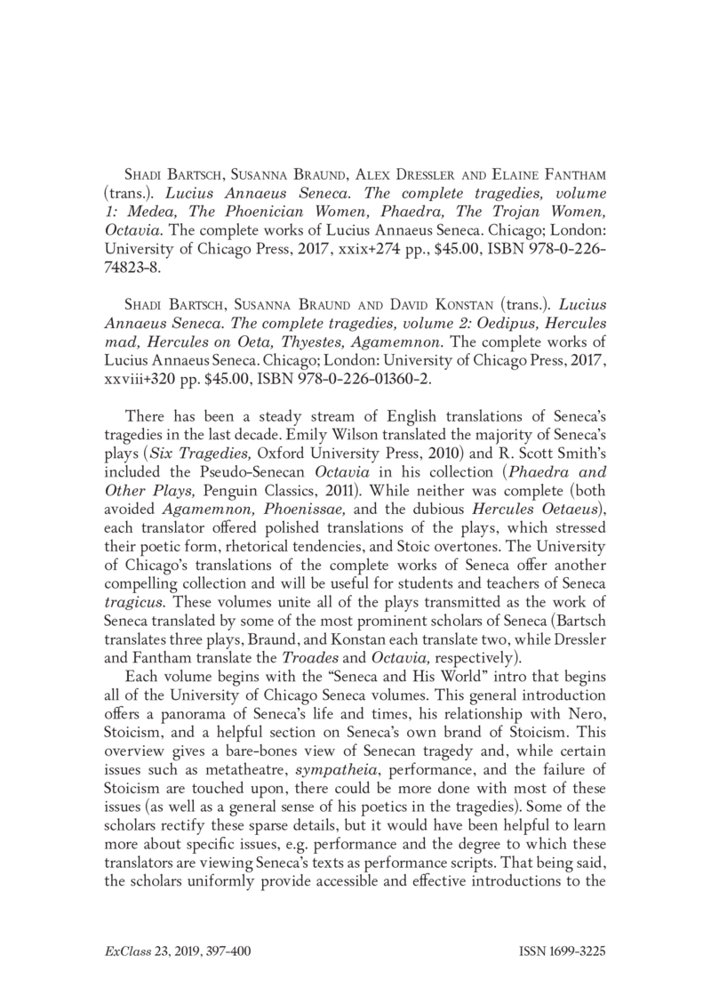 Open gallery for Lucius Annaeus Seneca, The Complete Tragedies, Volume 2