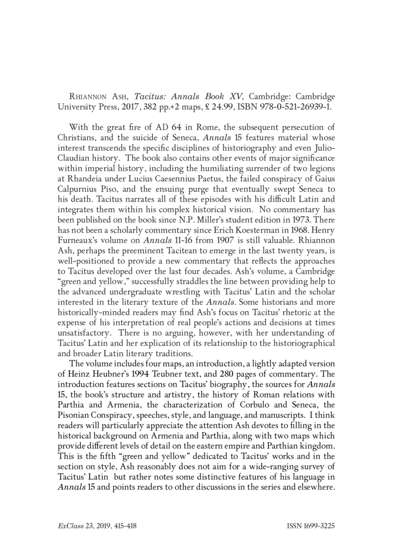 Open gallery for Tacitus, Annals