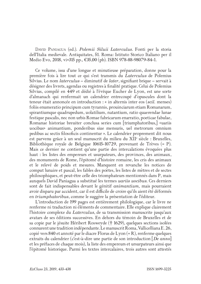 Open gallery for Polemii Silvii Laterculus