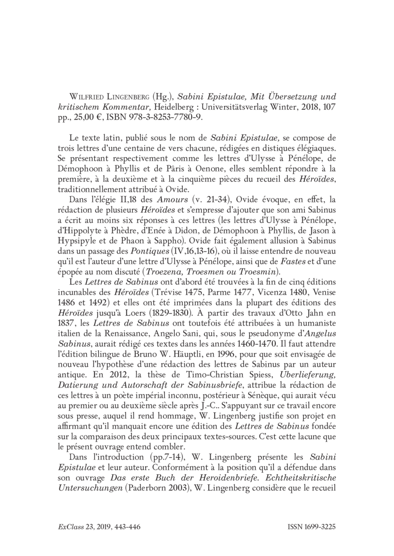 Open gallery for Sabini Epistulae