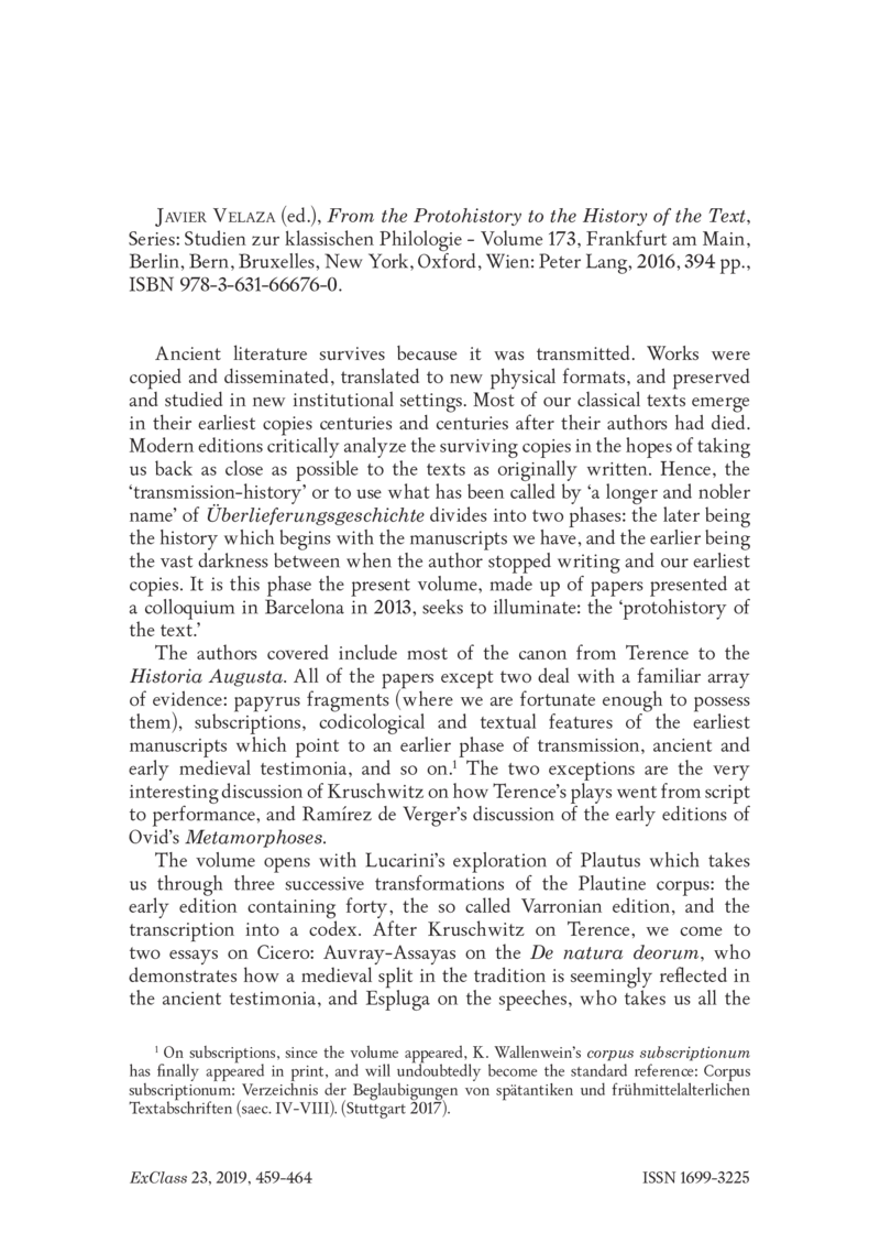 Open gallery for From the Protohistory to the History of the Text