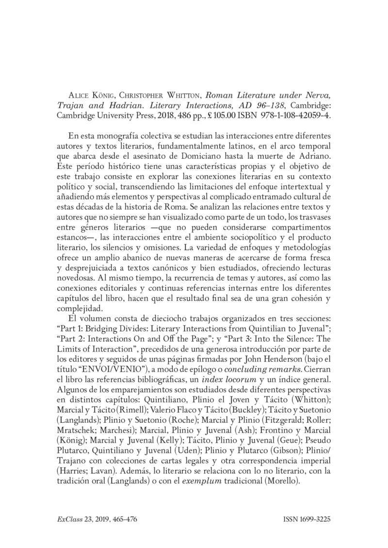 Open gallery for Roman Literature under Nerva, Trajan and Hadrian