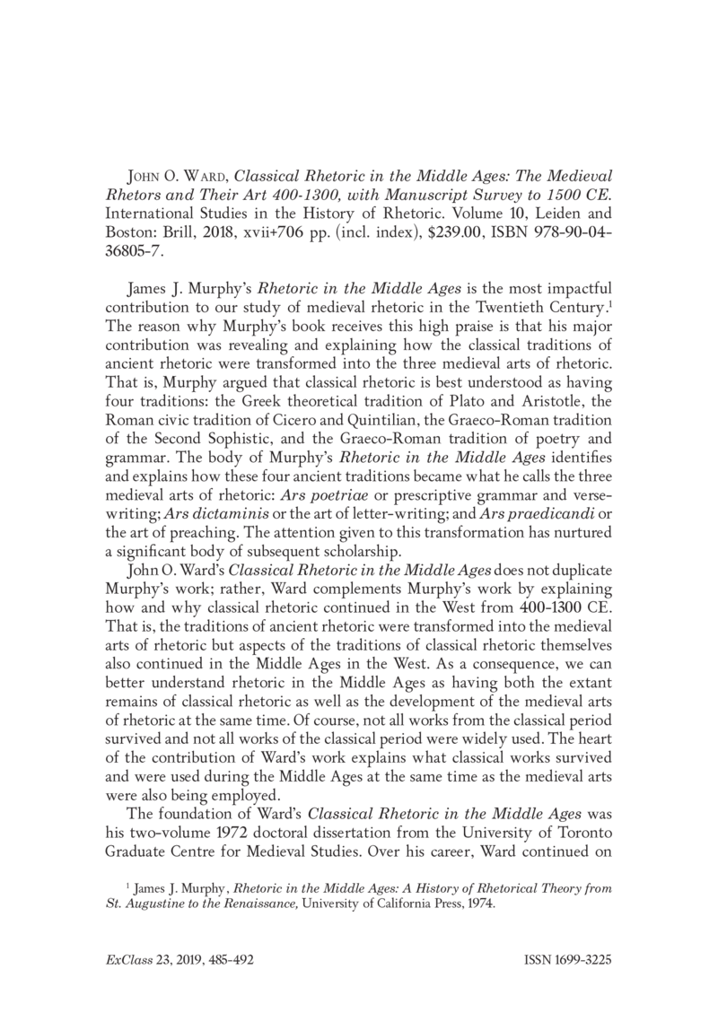 Open gallery for Classical Rhetoric in the Middle Ages