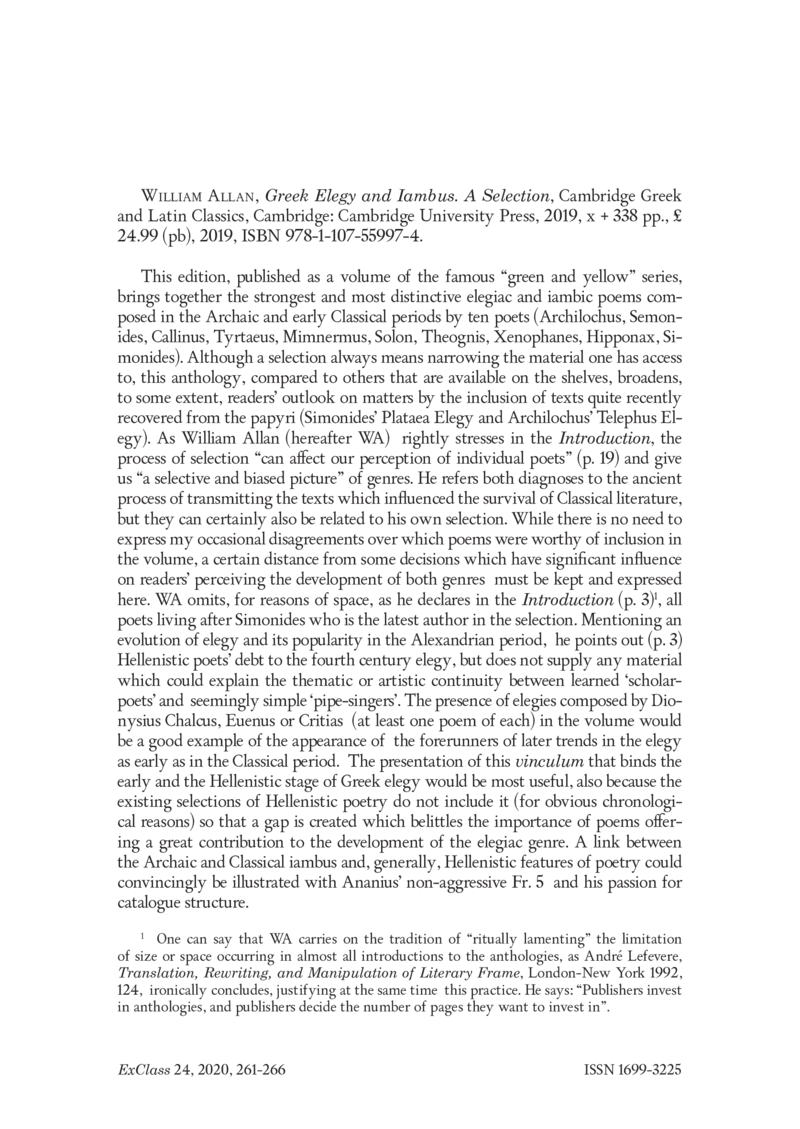 Open gallery for Greek Elegy and Iambus