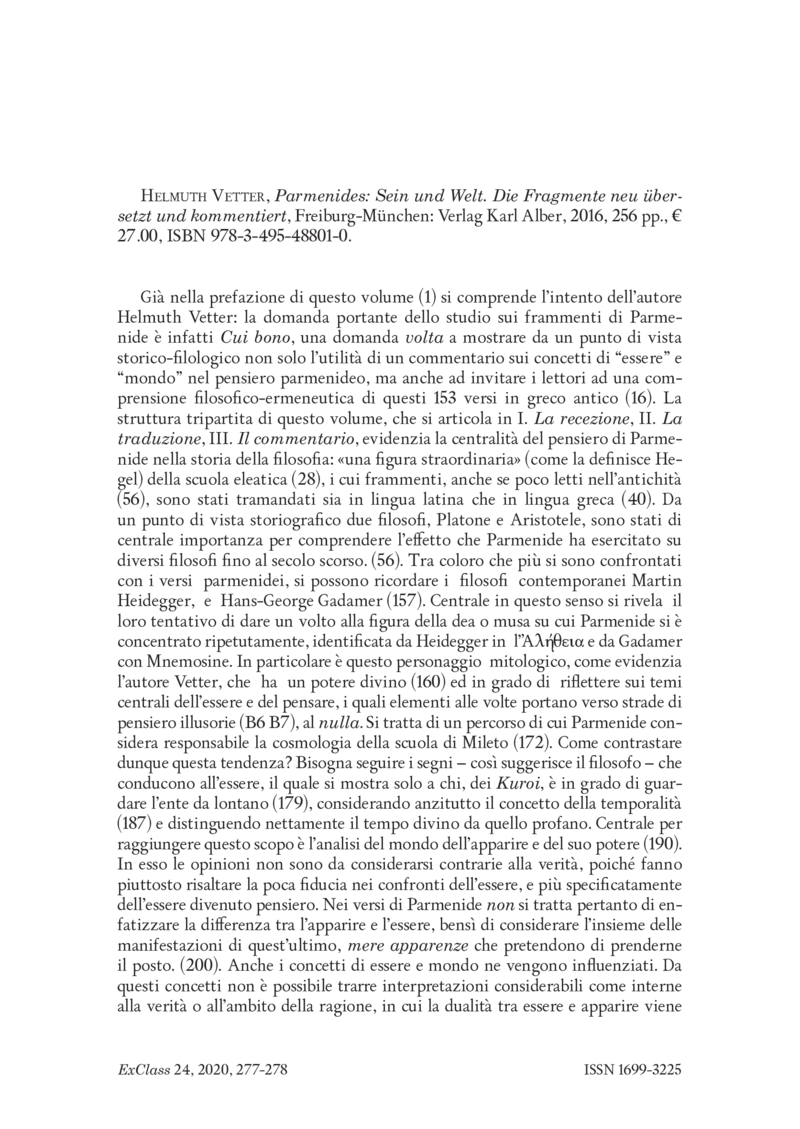 Open gallery for Parmenides, Sein und Welt