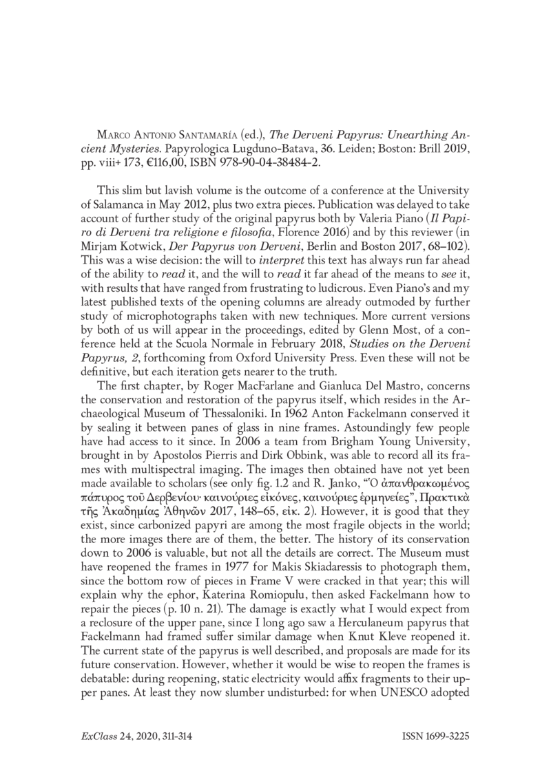 Open gallery for The Derveni Papyrus