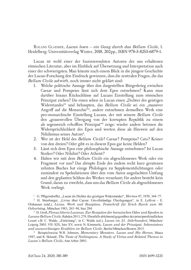 Open gallery for Lucan lesen – ein Gang durch das "Bellum Civile"