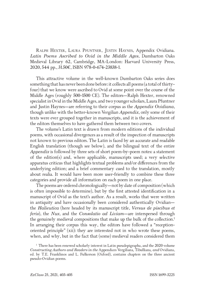 Open gallery for Appendix Ovidiana