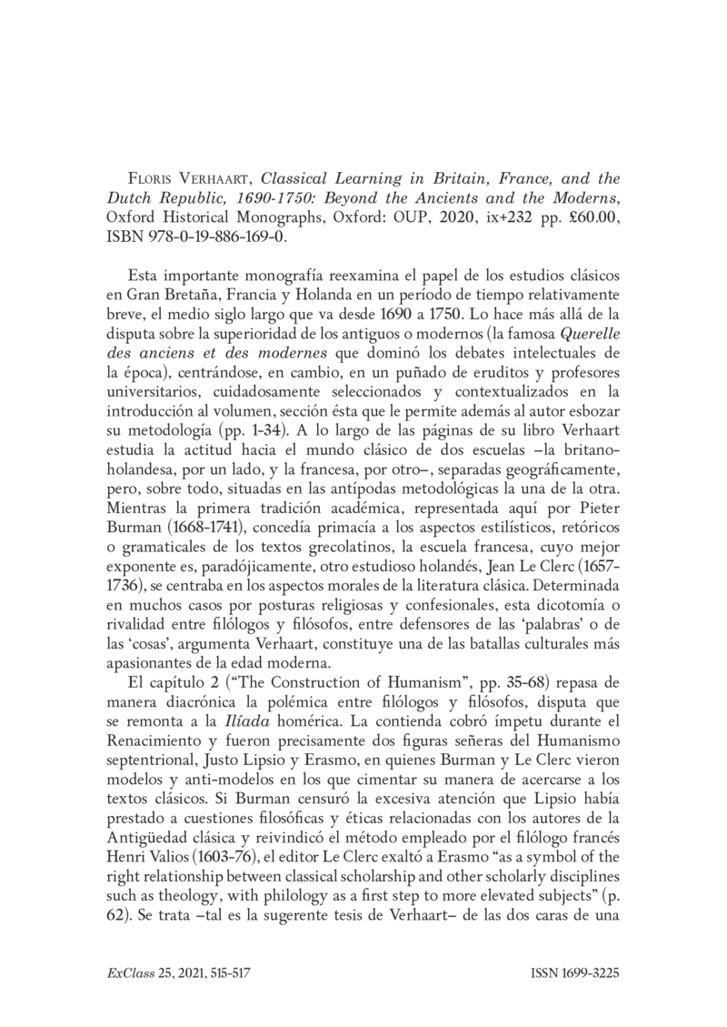 Open gallery for Classical Learning in Britain, France, and the Dutch Republic, 1690-1750