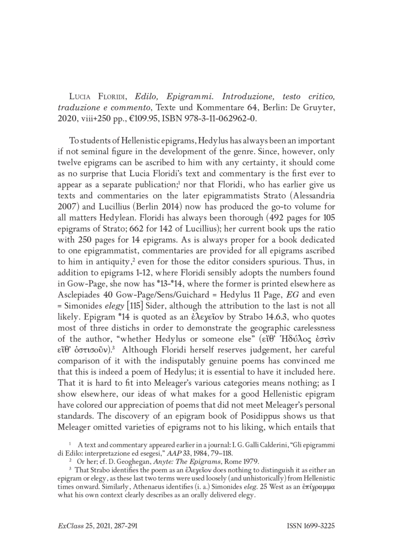 Open gallery for Edilo, Epigrammi