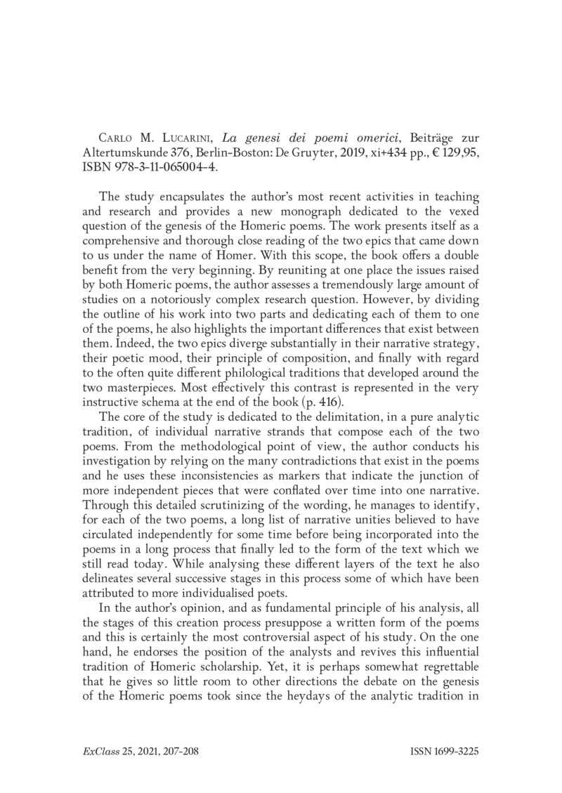 Open gallery for La genesi dei poemi omerici