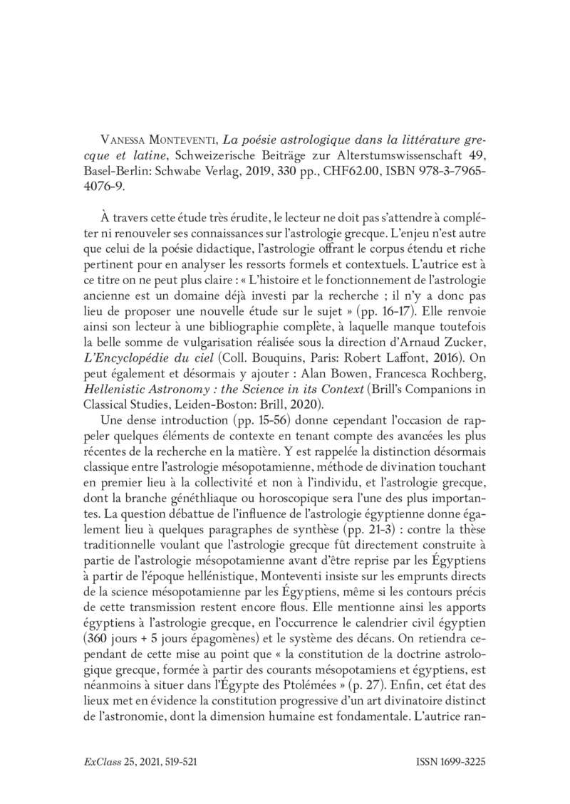 Open gallery for La poésie astrologique dans la littérature grecque et latine