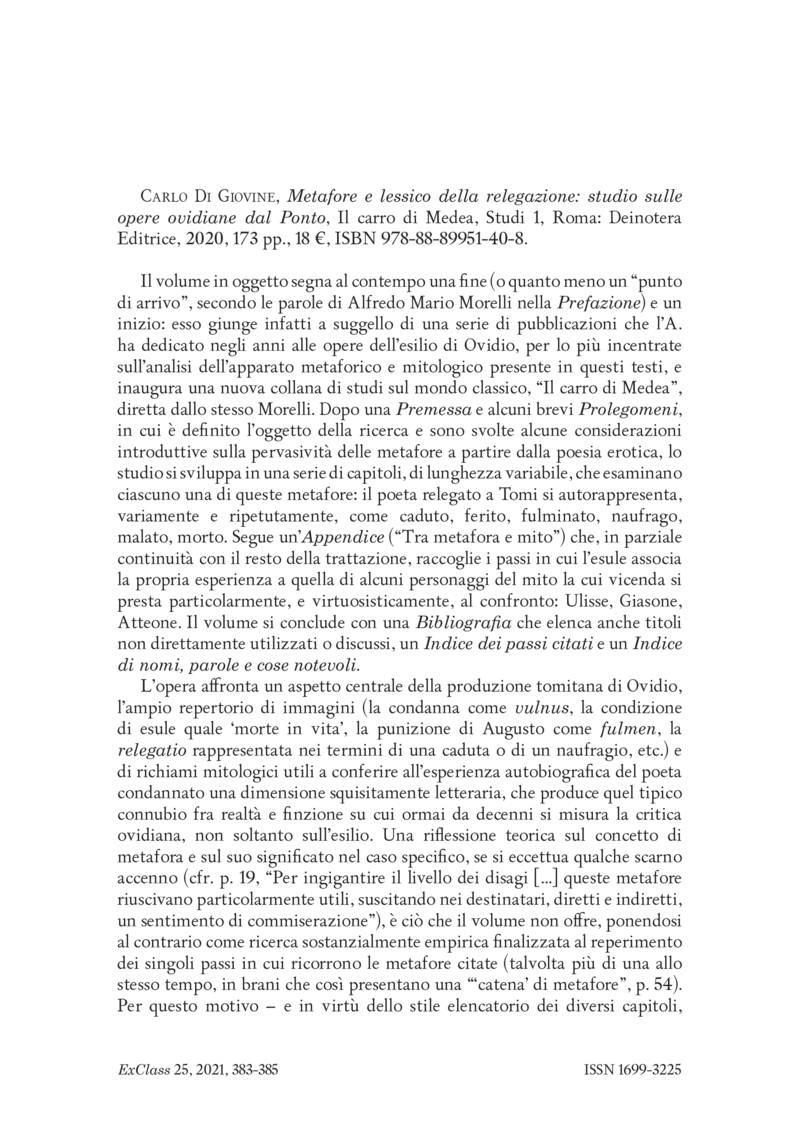 Open gallery for Metafore e lessico della relegazione