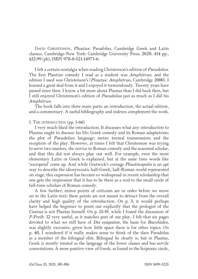 Open gallery for Plautus, Pseudolus