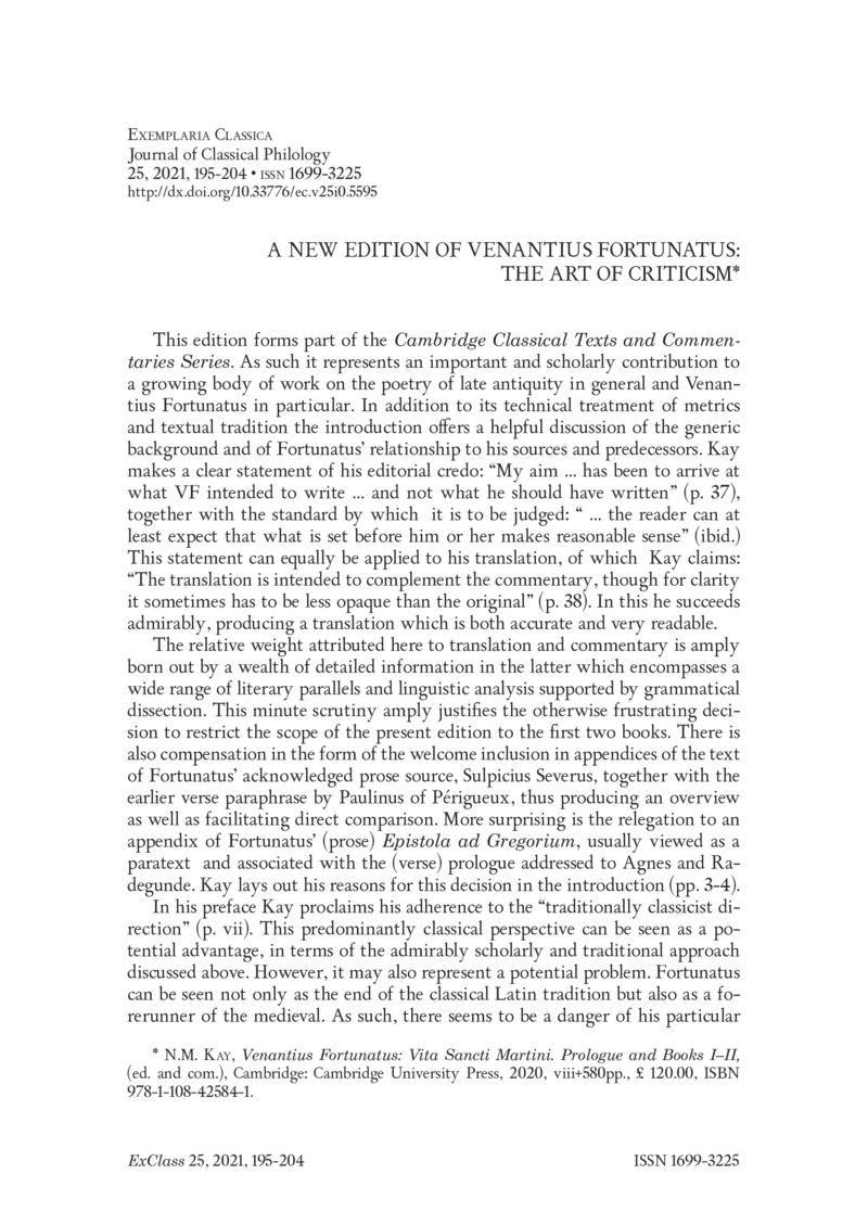 Open gallery for Venantius Fortunatus, Vita Sancti Martini