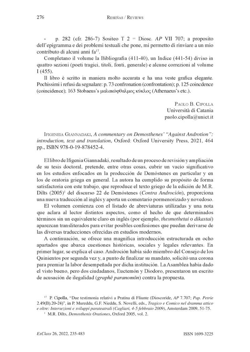 Open gallery for A Commentary on Demosthenes’ “Against Androtion”